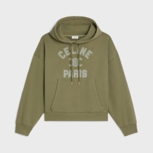 CELINE PARIS LOOSE HOODIE IN COTTON FLEECE 