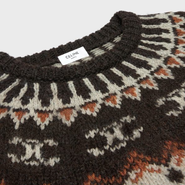 CREW NECK SWEATER IN TRIOMPHE FAIR ISLE WOOL