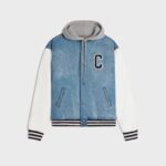 LOOSE CELINE TEDDY JACKET IN PISMO WASH DENIM