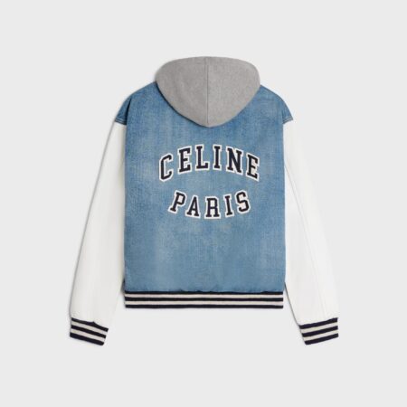 LOOSE CELINE TEDDY JACKET IN PISMO WASH DENIM