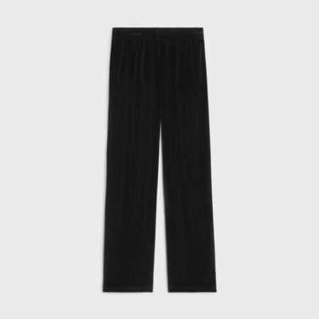 CELINE STRAIGHT TRACK PANTS IN VELVET JERSEY