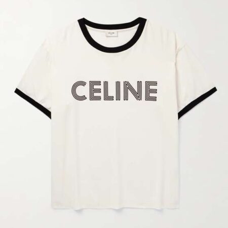 CELINE HOMME Logo-Print Cotton-Jersey T-Shirt