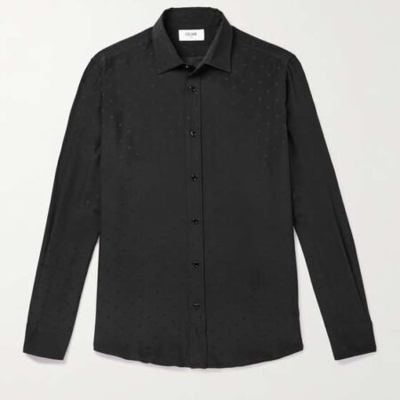 CELINE HOMME Silk-Satin Jacquard Shirt