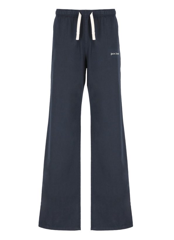 CELINE CASUAL STYLE BI-COLOR PLAIN LONG LOGO PANTS