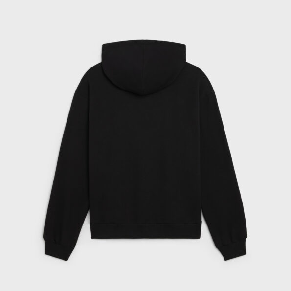 LOOSE CELINE HOODIE WITH STUDS IN COTTON FLEECE