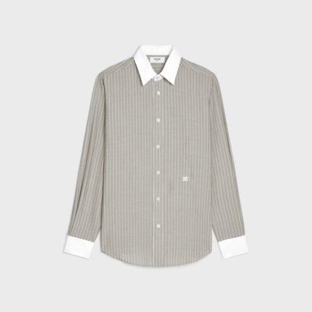 LOOSE CARNABY CELINE SHIRT IN STRIPED SILK