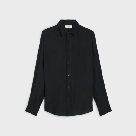 LOOSE CELINE SHIRT IN SHINY MATTE PRINTED SILK