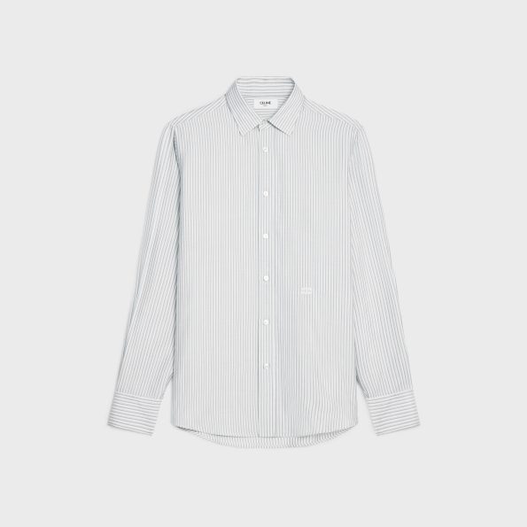 LOOSE CARNABY CELINE SHIRT IN STRIPED SILK