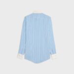 ROMY SHIRT WITH CLAUDINE COLLAR IN CATAMARAN STRIPED SILK