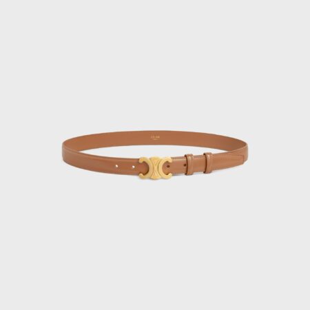 MEDIUM TRIOMPHE CELINE BELT IN TAURILLON LEATHER