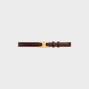 MEDIUM TRIOMPHE BELT IN TAURILLON LEATHER CHESTNUT