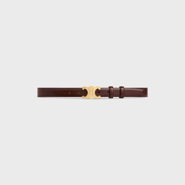 MEDIUM TRIOMPHE BELT IN TAURILLON LEATHER CHESTNUT