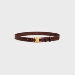 MEDIUM TRIOMPHE BELT IN TAURILLON LEATHER CHESTNUT