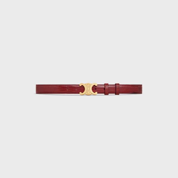 MEDIUM TRIOMPHE CELINE BELT IN LIZARD RUBY