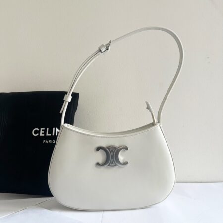 CELINE TILLY MEDIUM BAG IN WHITE CALFSKIN