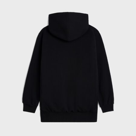 CELINE HOODIE IN TRIOMPHE LOGO COTTON FLEECE