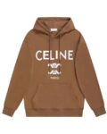 CELINE HOODIE IN TRIOMPHE LOGO COTTON FLEECE