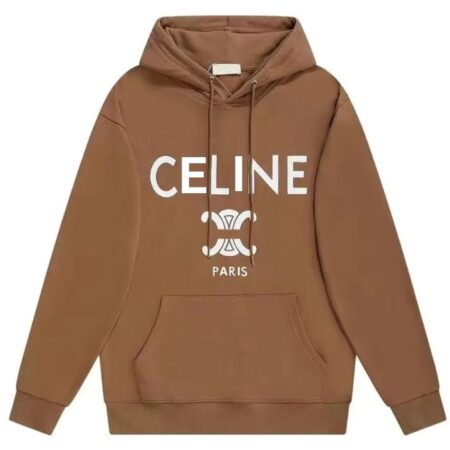 CELINE HOODIE IN TRIOMPHE LOGO COTTON FLEECE