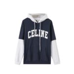 CELINE TWO TONE HOODIE IN COTTON FLEECE