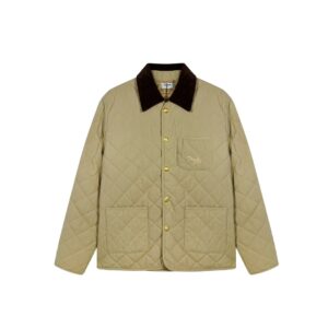 WOMEN'S COTTON DIAMOND CHECK LAPEL JACKET 