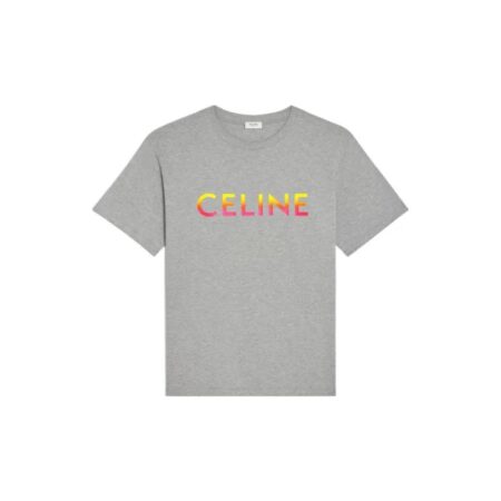 CELINE T-shirt Men Melange Gray